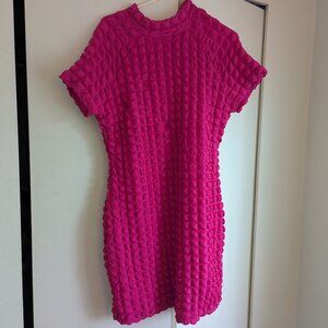 hot pink mod party dress